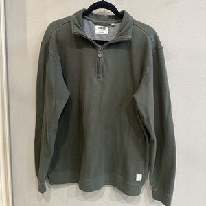 Linksoul | L | Green Anza Golf 1/4 Zip Polo Casual Quarter Zip Golf Double Knit